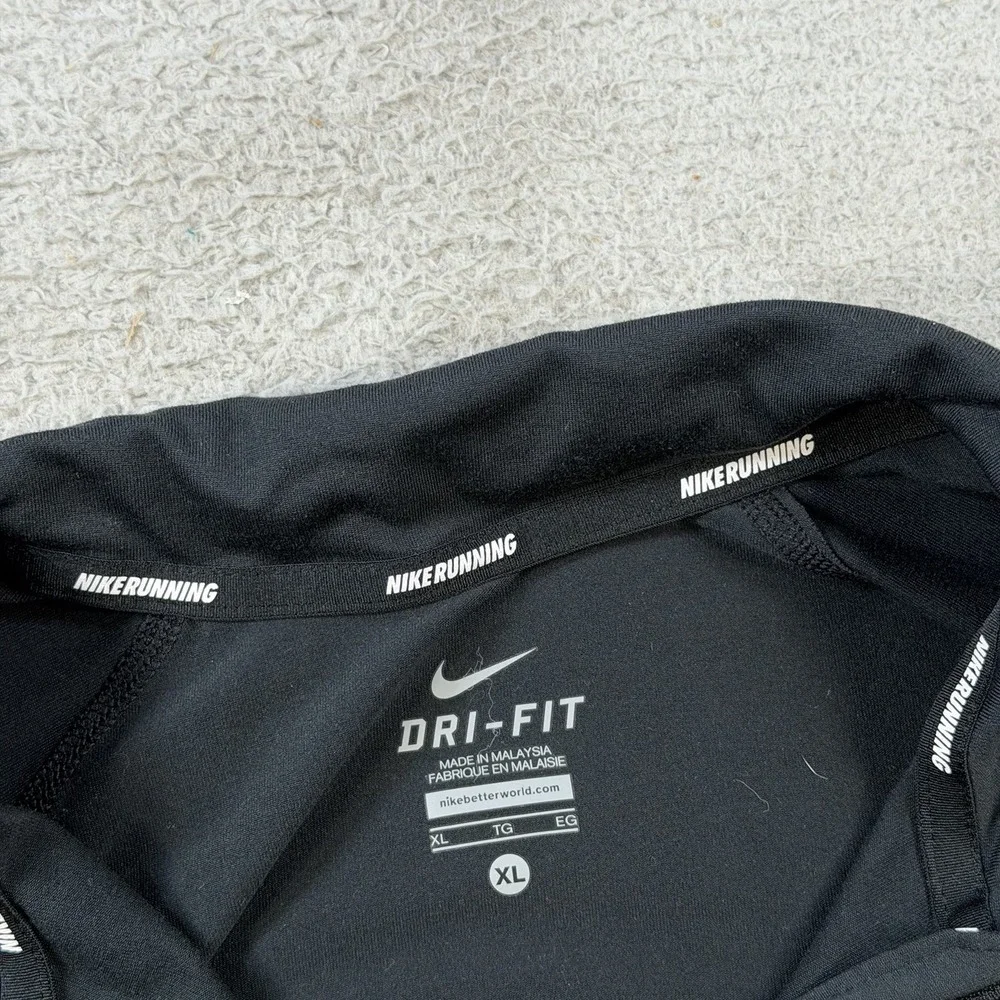 Nike Running 1/4 Zip Womens XL Black Dri-Fit Performance Stretch Pullover Active